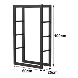 Haardhoutopslag - Design Houtrek - 100x60x25cm | 123rookkanaal