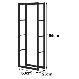 Haardhoutopslag - Design Houtrek - 150x60x25cm | 123rookkanaal