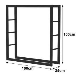 Haardhoutopslag - Design Houtrek - 100x100x25cm | 123rookkanaal