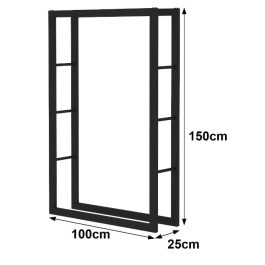 Haardhoutopslag - Design Houtrek - 150x100x25cm | 123rookkanaal