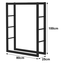 Haardhoutopslag - Design Houtrek - 100x80x25cm | 123rookkanaal
