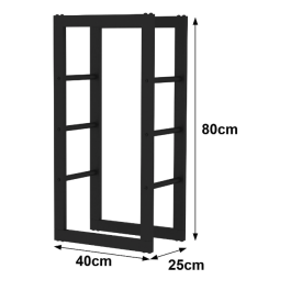 Haardhoutopslag - Design Houtrek - 80x40x25cm. | 123rookkanaal