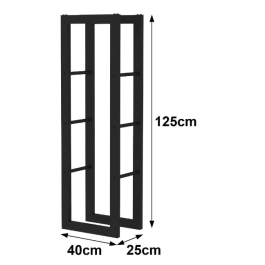 Haardhoutopslag - Design Houtrek - 125x40x25cm. | 123rookkanaal