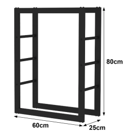 Haardhoutopslag - Design Houtrek - 80x60x25cm. | 123rookkanaal