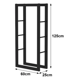 Haardhoutopslag - Design Houtrek - 125x60x25cm. | 123rookkanaal