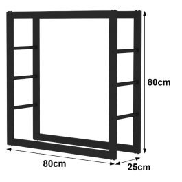 Haardhoutopslag - Design Houtrek - 80x80x25cm. | 123rookkanaal