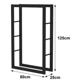 Haardhoutopslag - Design Houtrek - 125x80x25cm. | 123rookkanaal