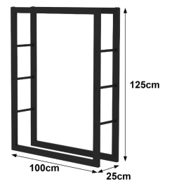 Haardhoutopslag - Design Houtrek - 125x100x25cm. | 123rookkanaal