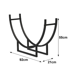 Haardhoutopslag - Design Houtrek - 55x92x21cm. | 123rookkanaal