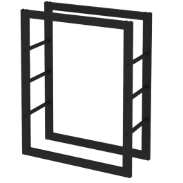 Haardhoutopslag - Design Houtrek - 80x60x25cm. | 123rookkanaal