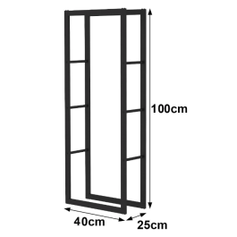 Haardhoutopslag - Design Houtrek - 100x40x25cm | 123rookkanaal