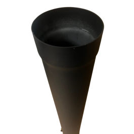 paspijp kachelpijp met stelring L:100cm ø125mm | 123rookkanaal