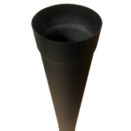 paspijp kachelpijp met stelring L:100cm ø125mm | 123rookkanaal