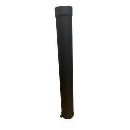 paspijp kachelpijp met stelring L:100cm ø125mm | 123rookkanaal
