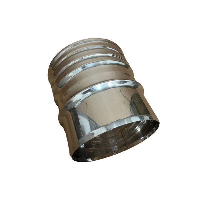 verloop 125mm naar flexibel rookkanaal 125mm met draaikoppeling | 123rookkanaal