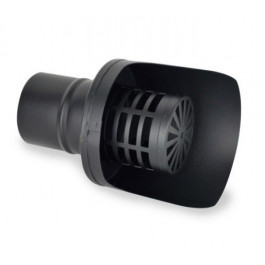 rookkanaal enkelwandig horizontale wind/regenkap Ø100mm pelletkachel