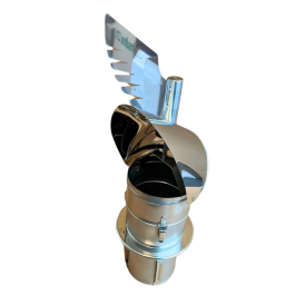 Gek Ø150mm (insteek) tbv enkelwandig RVS rookkanaal / flexibel rookkanaal | 123rookkanaal