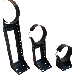 DINAK DW Black pellet muurbeugel verstelbaar 70-120mm dubbelwandig rookkanaal Ø80mm | 123rookkanaal