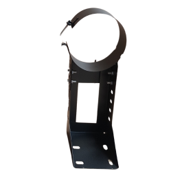 DINAK DW Black pellet muurbeugel verstelbaar 100-250mm dubbelwandig rookkanaal Ø80mm | 123rookkanaal