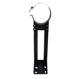 DINAK DW Black pellet muurbeugel verstelbaar 250-430mm dubbelwandig rookkanaal Ø80mm | 123rookkanaal