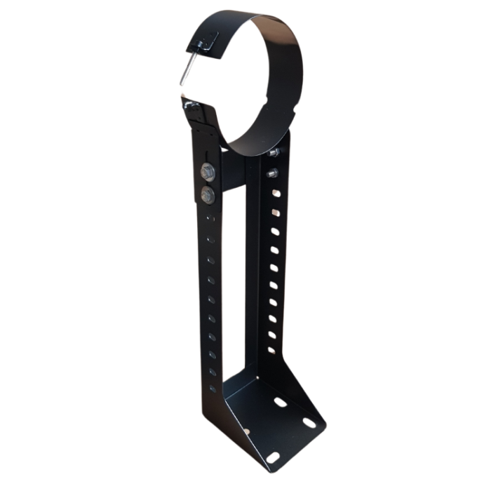 DINAK DW Black pellet muurbeugel verstelbaar 250-430mm dubbelwandig rookkanaal Ø80mm | 123rookkanaal
