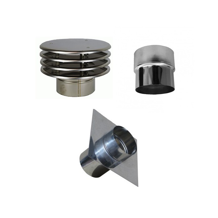 Aansluitset voor flexibel Ø80mm basis | 123rookkanaal