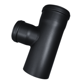 rookkanaal enkelwandig T-stuk Ø80-100 mm pelletkachel (zonder deksel) | 123rookkanaal