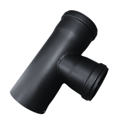 rookkanaal enkelwandig T-stuk Ø80-100 mm pelletkachel (zonder deksel) | 123rookkanaal