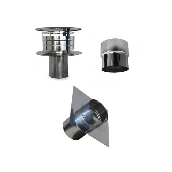 Aansluitset voor flexibel Ø100mm basis | 123rookkanaal