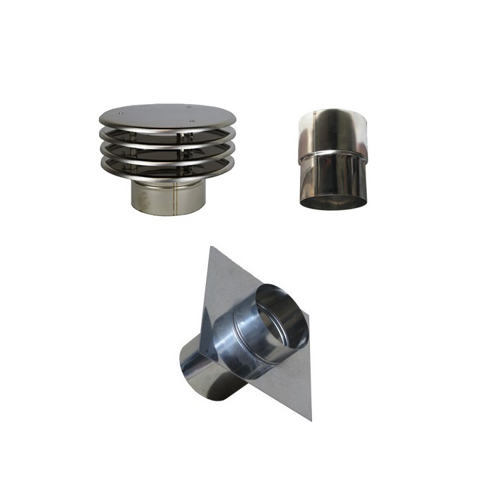 Aansluitset voor flexibel Ø150mm basis | 123rookkanaal