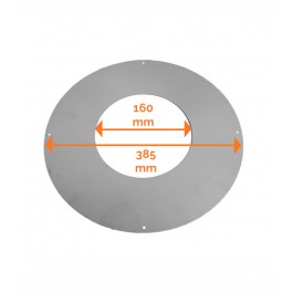 DINAK DW Wand / plafondrozet PLAT dubbelwandig rookkanaal Ø100mm | 123rookkanaal
