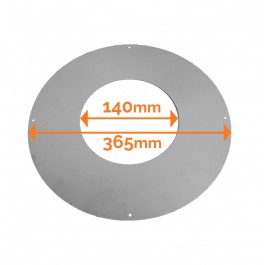 DINAK DW Wand / plafondrozet PLAT dubbelwandig rookkanaal Ø80mm | 123rookkanaal