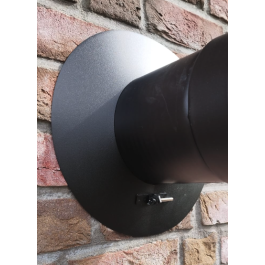 DINAK DW Black wand / plafondrozet conisch dubbelwandig rookkanaal Ø100mm | 123rookkanaal