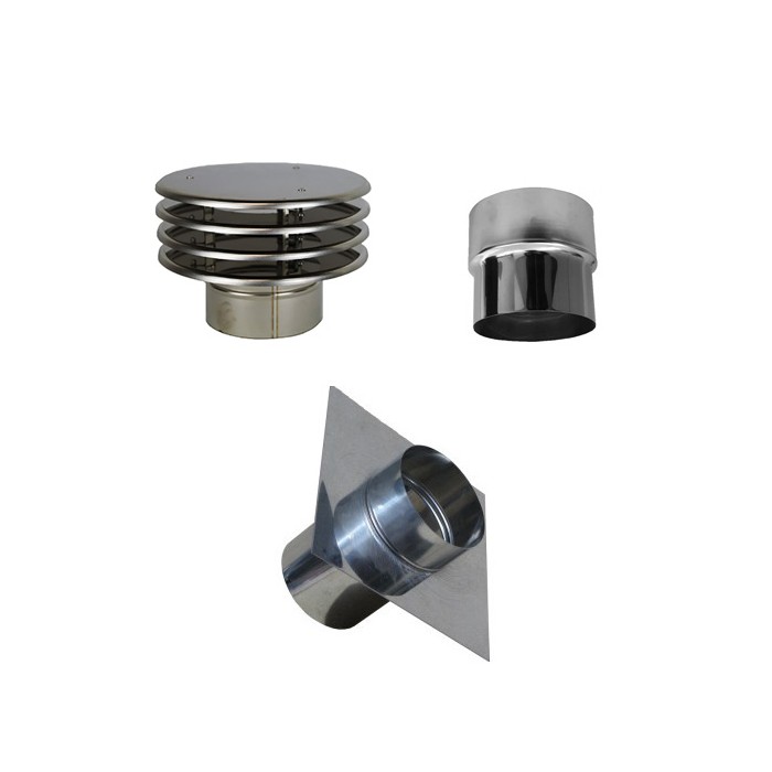 Aansluitset voor flexibel Ø130mm basis | 123rookkanaal