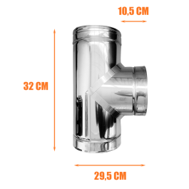 DINAK DW T-stuk dubbelwandig rookkanaal Ø130mm | 123rookkanaal