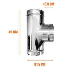 DINAK DW T-stuk dubbelwandig rookkanaal Ø150mm | 123rookkanaal