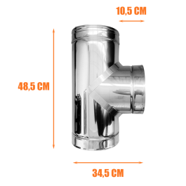 DINAK DW T-stuk dubbelwandig rookkanaal Ø180mm | 123rookkanaal