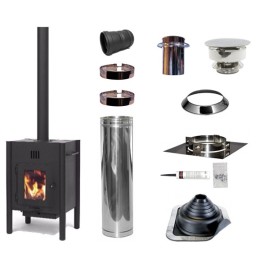 KING incl set EPDM ejot Ø80mm DINAK met vloersteun | 123rookkanaal