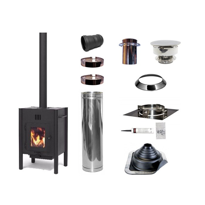 KING incl set EPDM ejot Ø80mm DINAK met vloersteun | 123rookkanaal