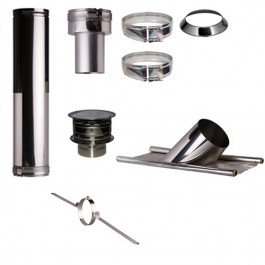 Set KAPSCHUUR loodslab 36-45 graden Profi-Line Ø200mm met verloop EW-DW | 123rookkanaal