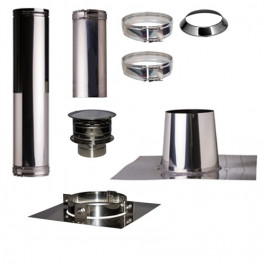 Set VERANDA Plat Dak 0-5 Graden Profi-Line Ø180mm met nisbus | 123rookkanaal