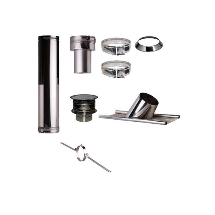 Set KAPSCHUUR loodslab 26-35 graden Profi-Line Ø180mm met verloop EW-DW | 123rookkanaal