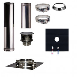 Set EPDM Profi-Line Ø180mm met nisbus en vloersteun | 123rookkanaal