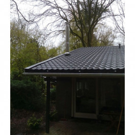 Set EPDM Profi-Line Ø180mm met verloop EW-DW en vloersteun | 123rookkanaal