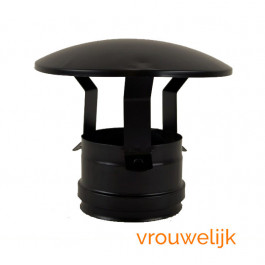 rookkanaal enkelwandig trekkende regenkap Ø80mm pelletkachel (vrouwelijk) | 123rookkanaal