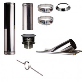 Set KAPSCHUUR loodslab 46-60 graden Profi-Line Ø150mm met nisbus | 123rookkanaal