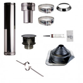 Set EPDM ejot Profi-Line Ø150mm met verloop EW-DW en dakbevestiginsgsbeugel | 123rookkanaal