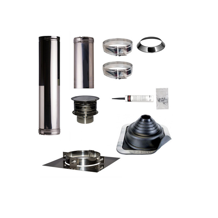 Set EPDM ejot Profi-Line Ø150mm met nisbus en vloersteun | 123rookkanaal