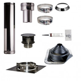 Set EPDM ejot Profi-Line Ø150mm met verloop EW-DW en vloersteun | 123rookkanaal