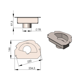 Externe luchttoevoer adaptor ø80mm tbv TermaTech TT10 , TT20 en TT21 | 123rookkanaal